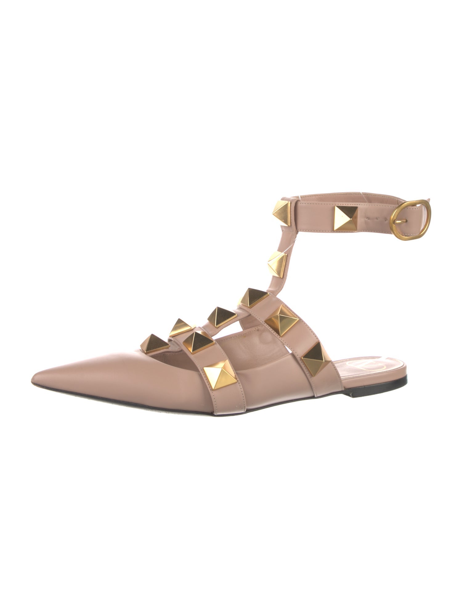 Valentino Rockstud Accents Leather Mules