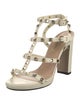 Valentino Rockstud Accents Leather T-Strap Sandals