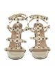 Valentino Rockstud Accents Leather T-Strap Sandals