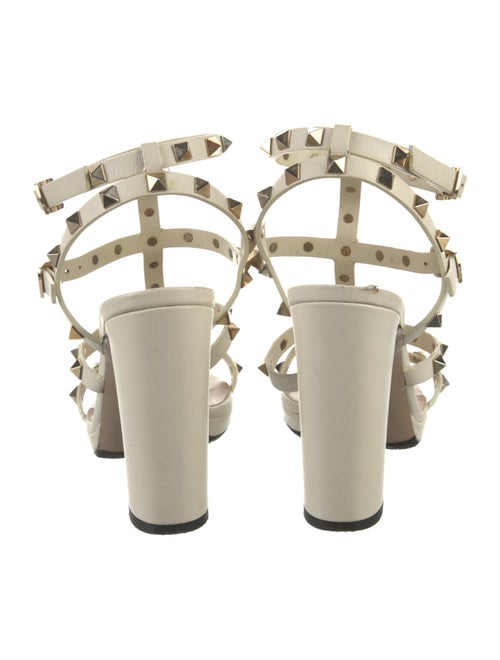 Valentino Rockstud Accents Leather T-Strap Sandals