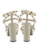 Valentino Rockstud Accents Leather T-Strap Sandals