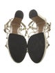 Valentino Rockstud Accents Leather T-Strap Sandals