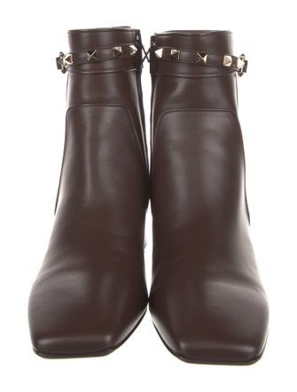 Valentino Rockstud Accents Leather Boots