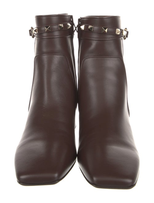 Valentino Rockstud Accents Leather Boots