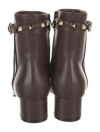 Valentino Rockstud Accents Leather Boots