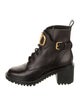 Valentino Leather Combat Boots