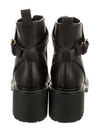 Valentino Leather Combat Boots