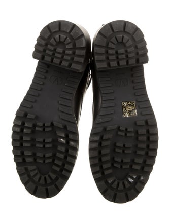 Valentino Leather Combat Boots