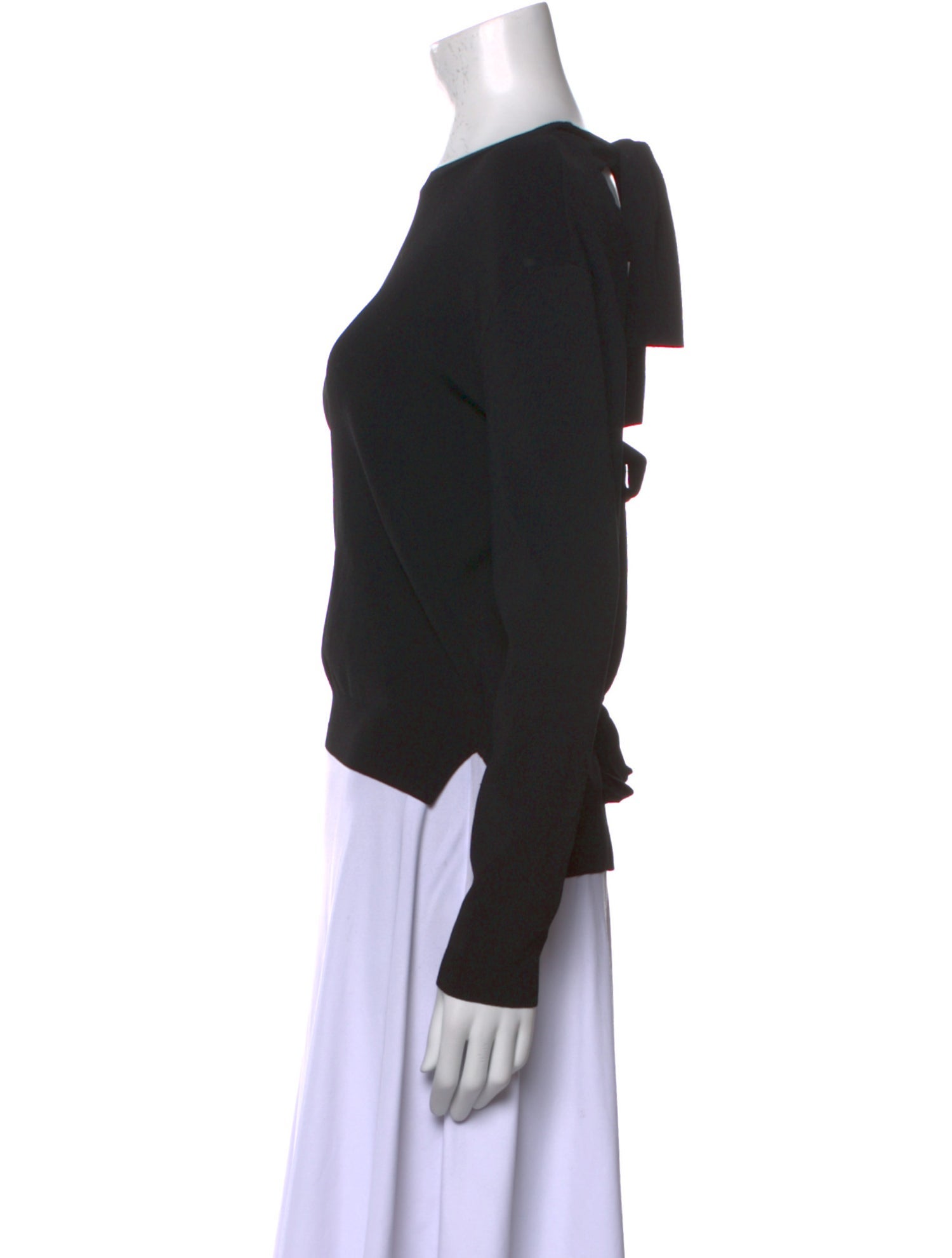 Valentino Scoop Neck Long Sleeve Top