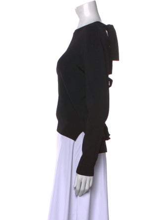 Valentino Scoop Neck Long Sleeve Top