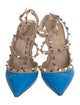 Valentino Rockstud Accents Leather T-Strap Pumps