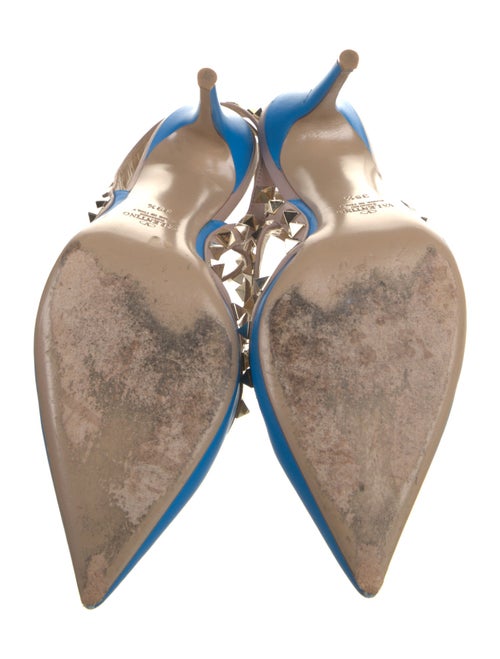 Valentino Rockstud Accents Leather T-Strap Pumps
