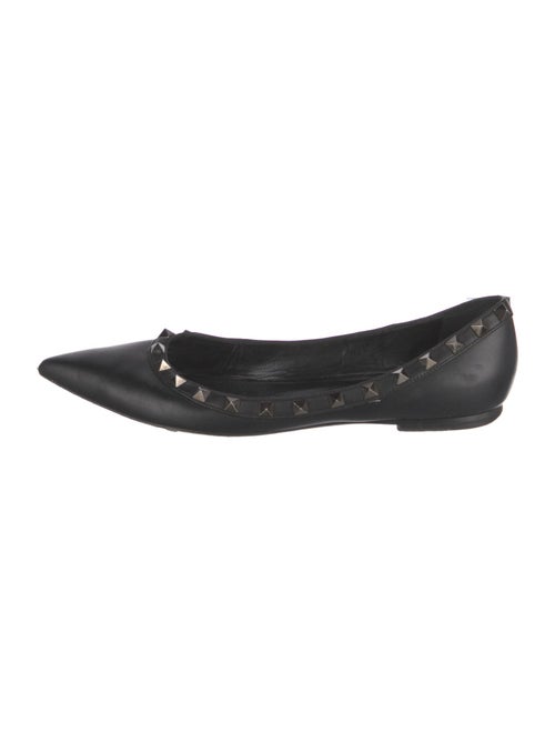 Valentino Rockstud Accents Leather Ballet Flats
