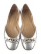 Valentino Signature Logo Leather D'Orsay Flats