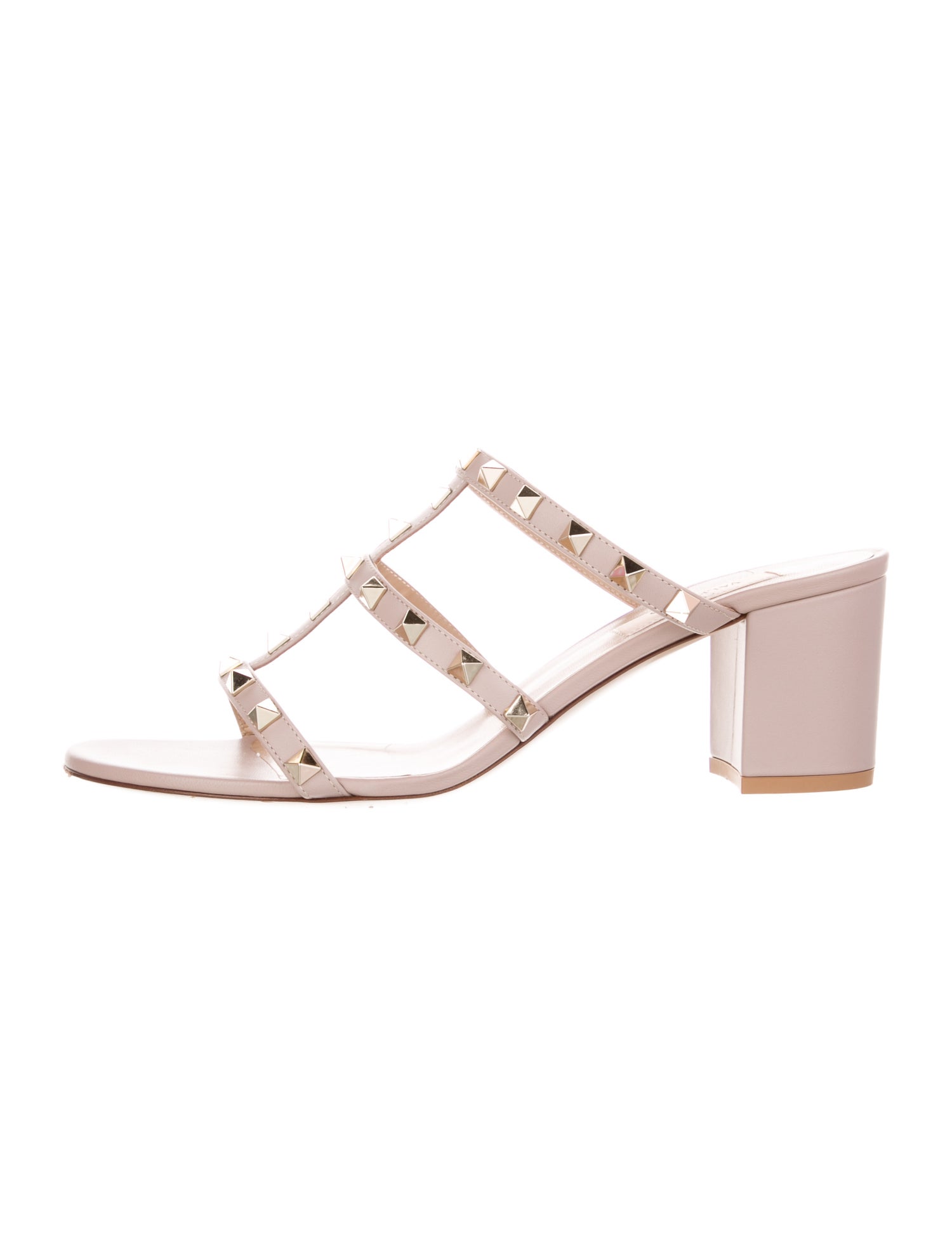 Valentino Rockstud Accents Leather Gladiator Sandals