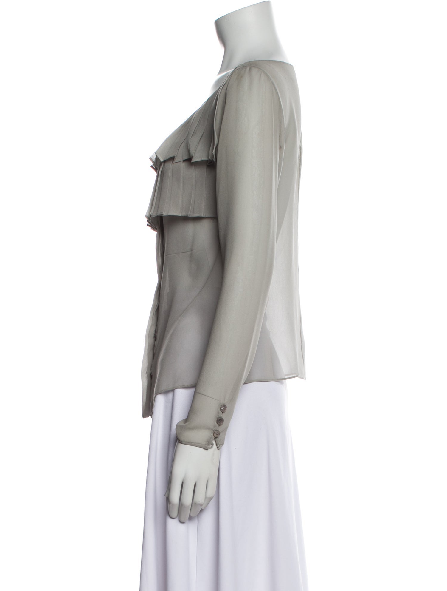 Valentino Silk Scoop Neck Blouse