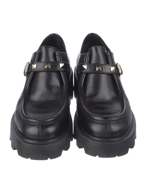 Valentino Rockstud Accents Leather Oxfords