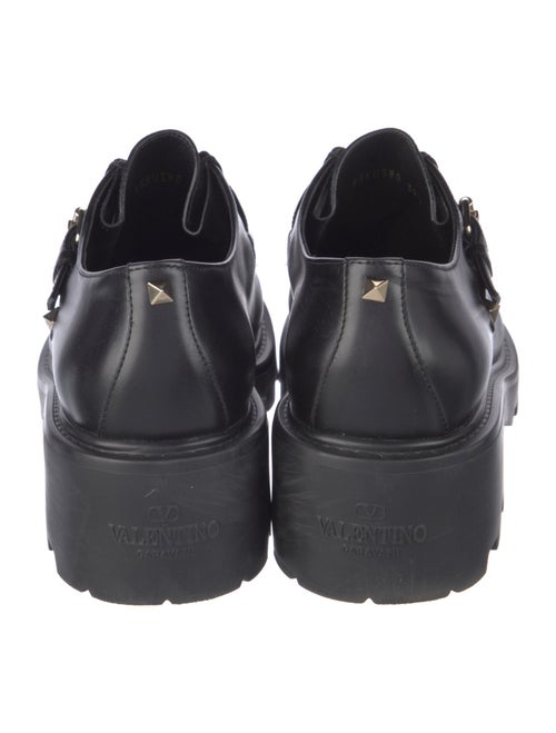 Valentino Rockstud Accents Leather Oxfords