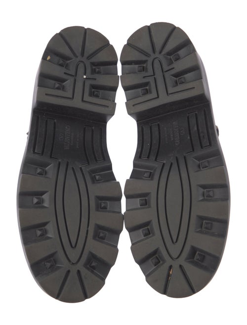 Valentino Rockstud Accents Leather Oxfords