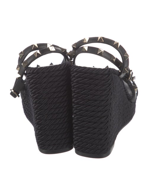 Valentino Rockstud Accents Leather Espadrilles