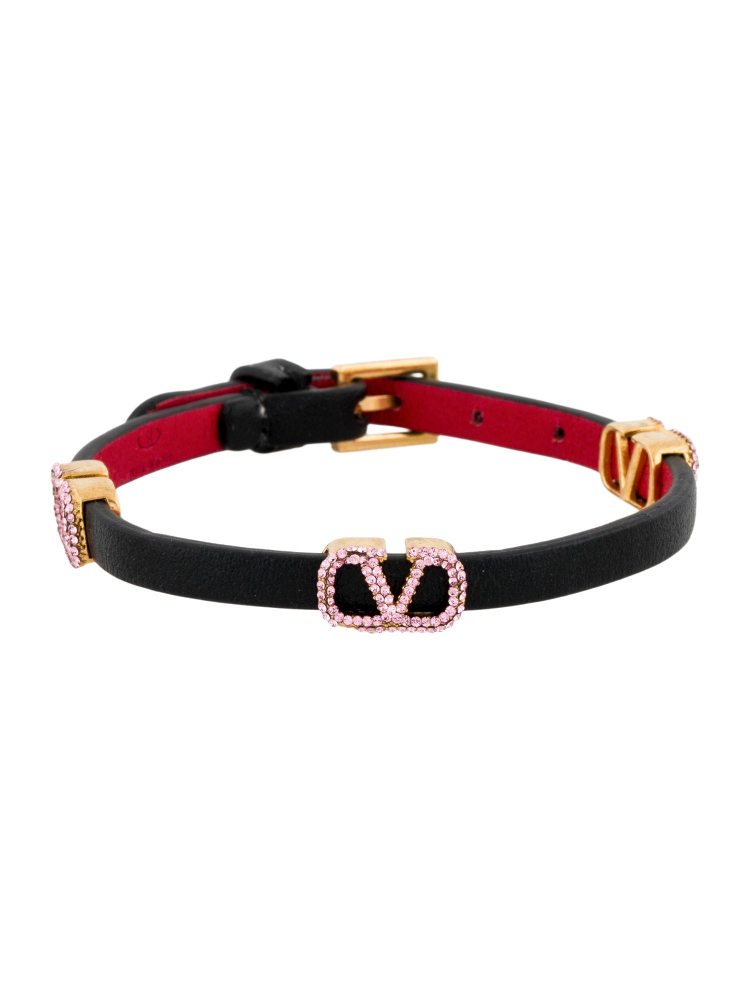 Valentino Triple Crystal VLogo Bracelet