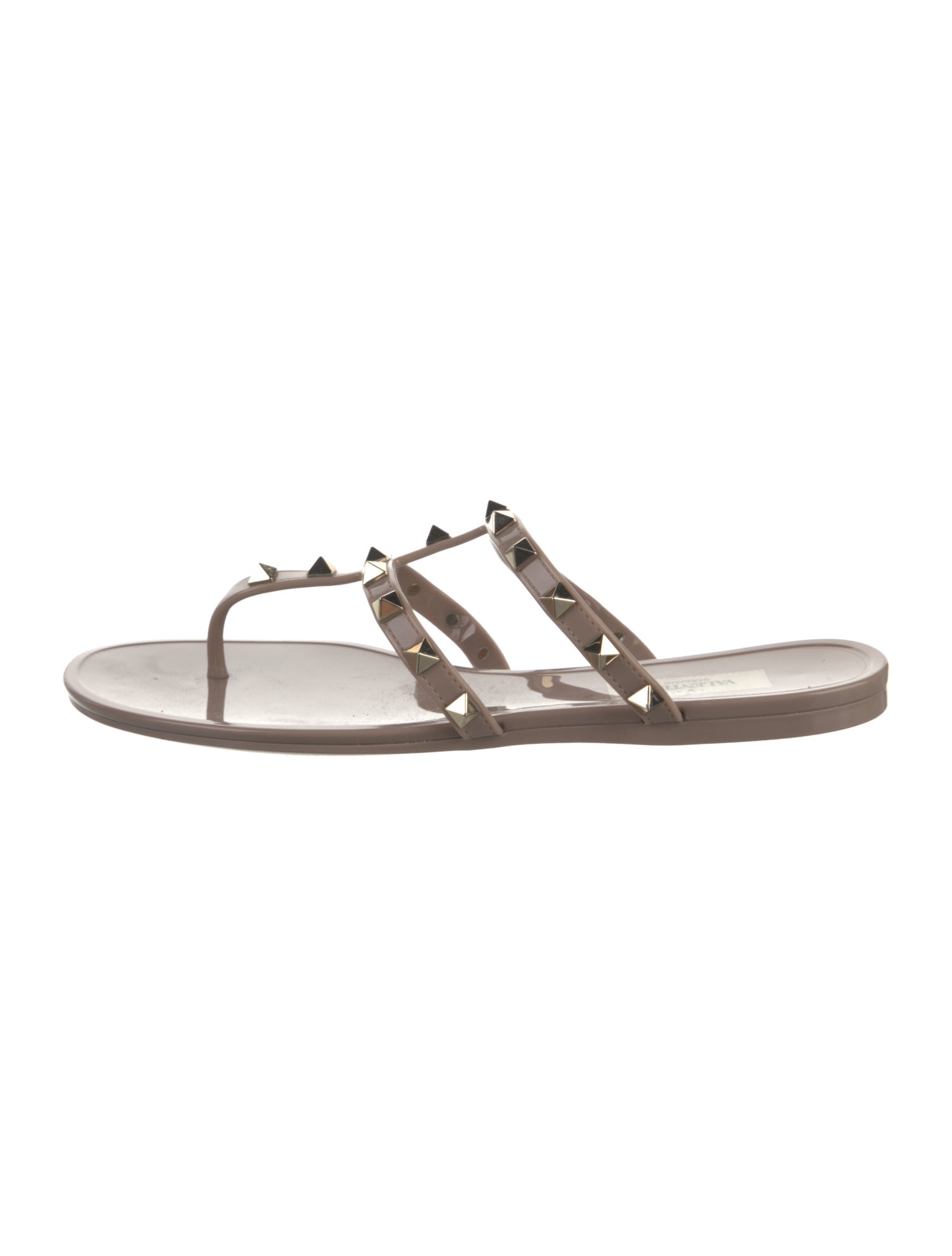 Valentino Rockstud Accents Rubber Slides