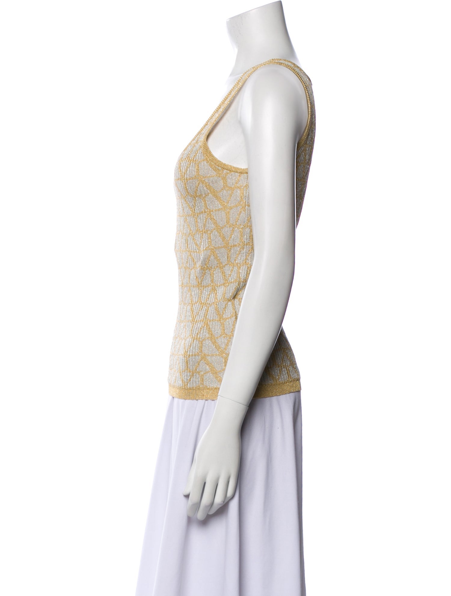 Valentino Printed Scoop Neck Top