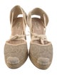 Valentino Lace Leather Trim Embellishment Espadrilles