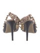 Valentino Rockstud Accents Leather T-Strap Pumps