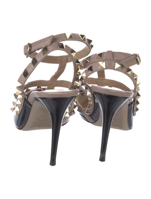 Valentino Rockstud Accents Patent Leather T-Strap Pumps