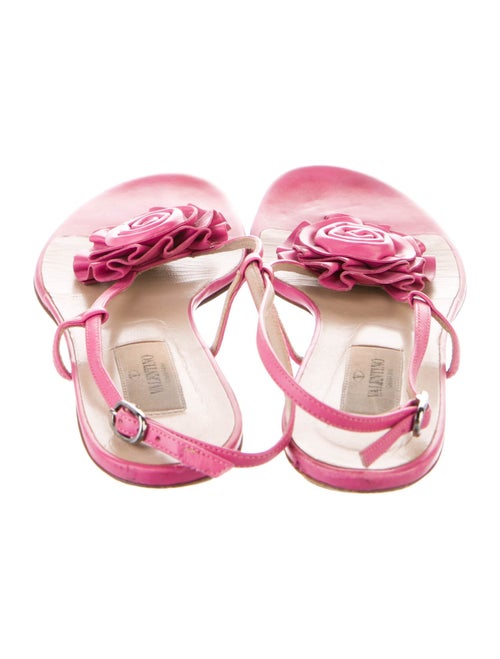 Valentino Leather T-Strap Sandals