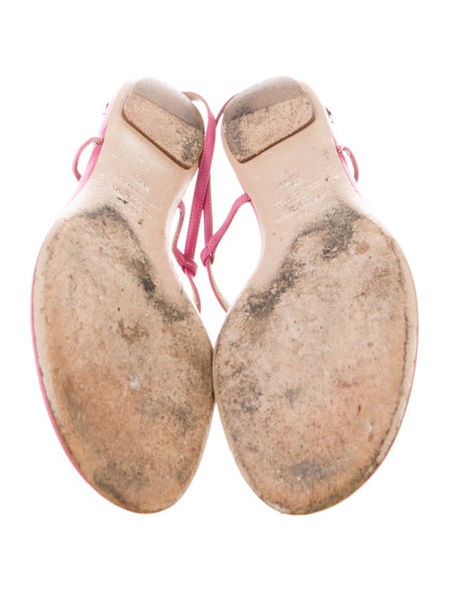 Valentino Leather T-Strap Sandals