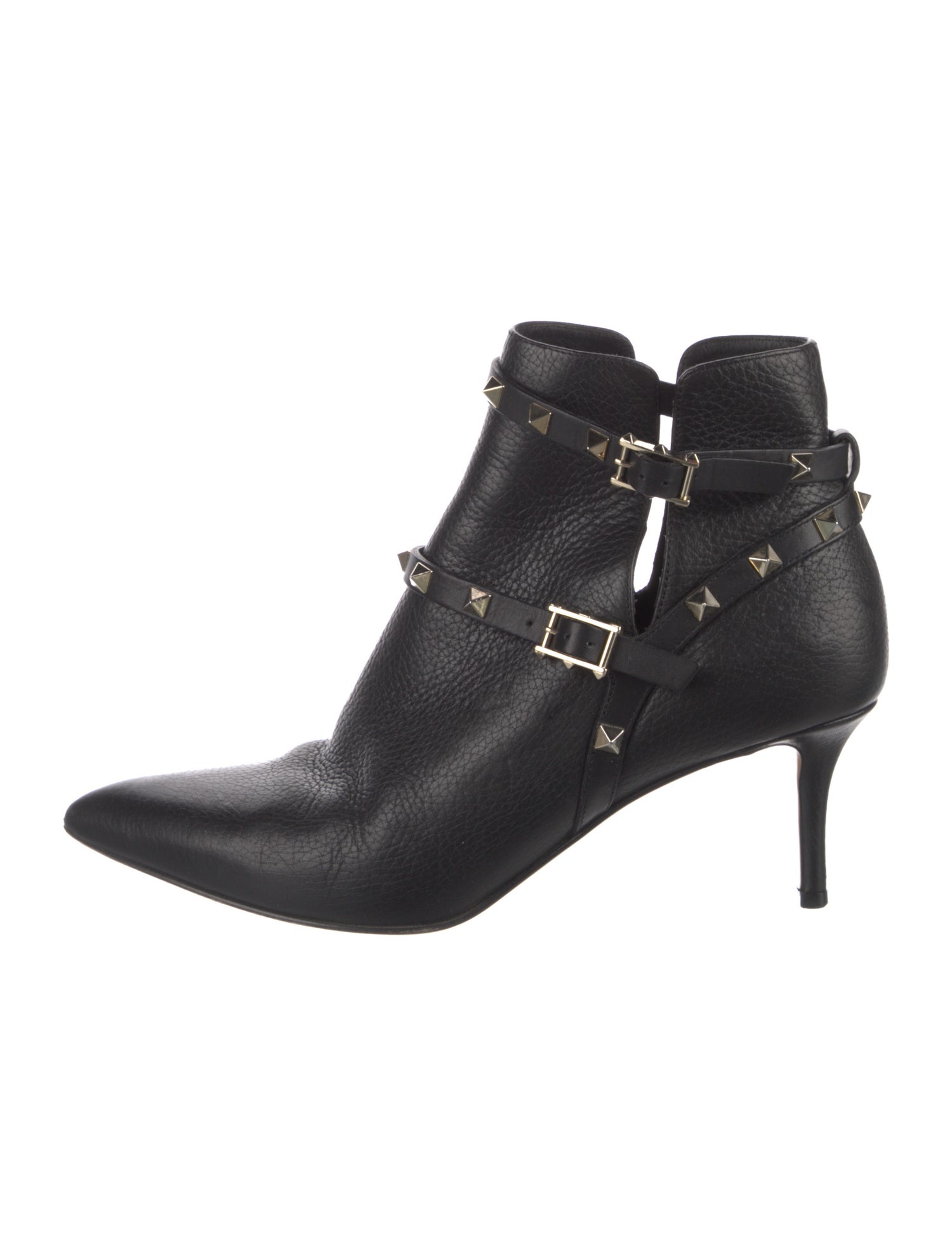 Valentino Rockstud Accents Leather Boots