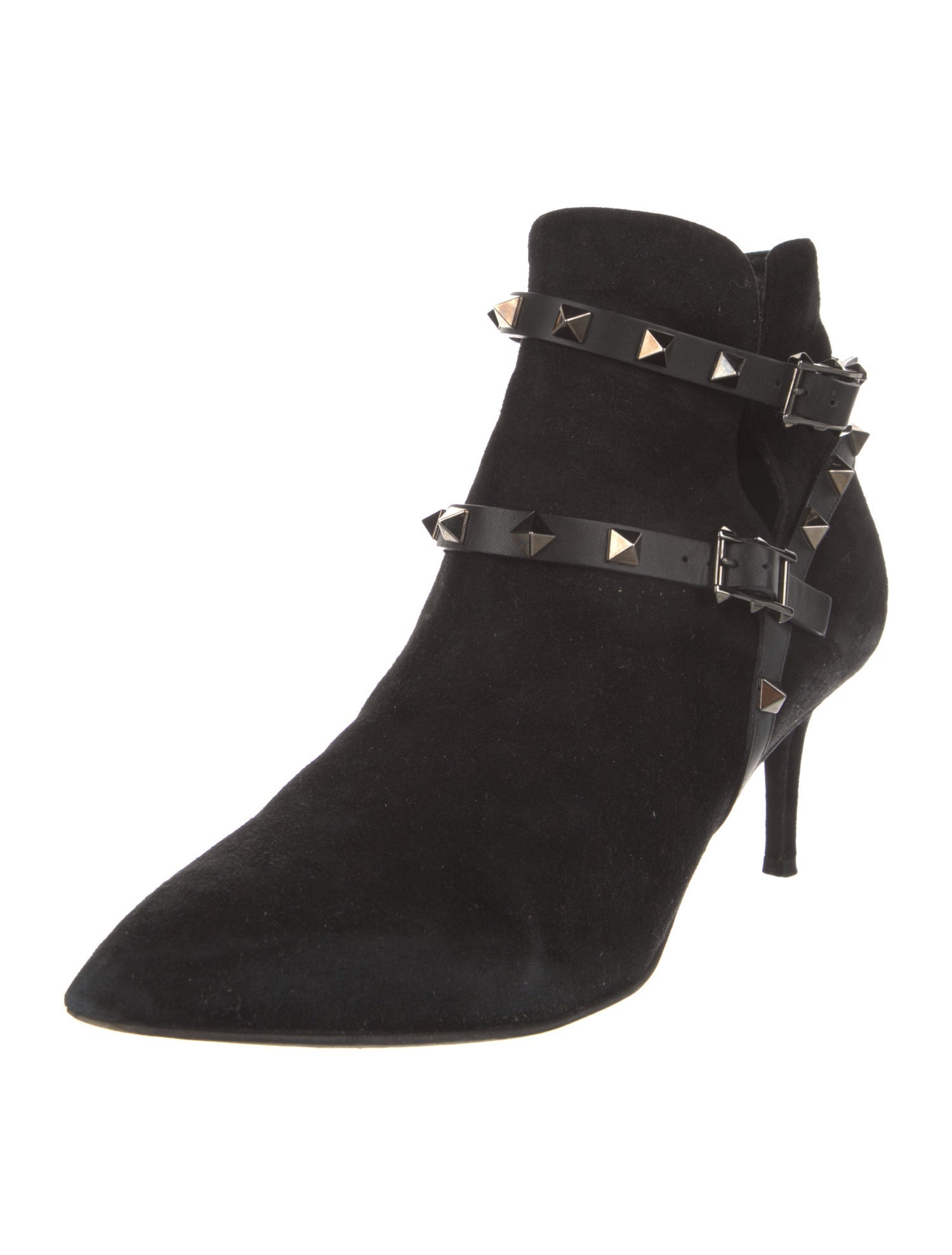Valentino Rockstud Accents Suede Boots