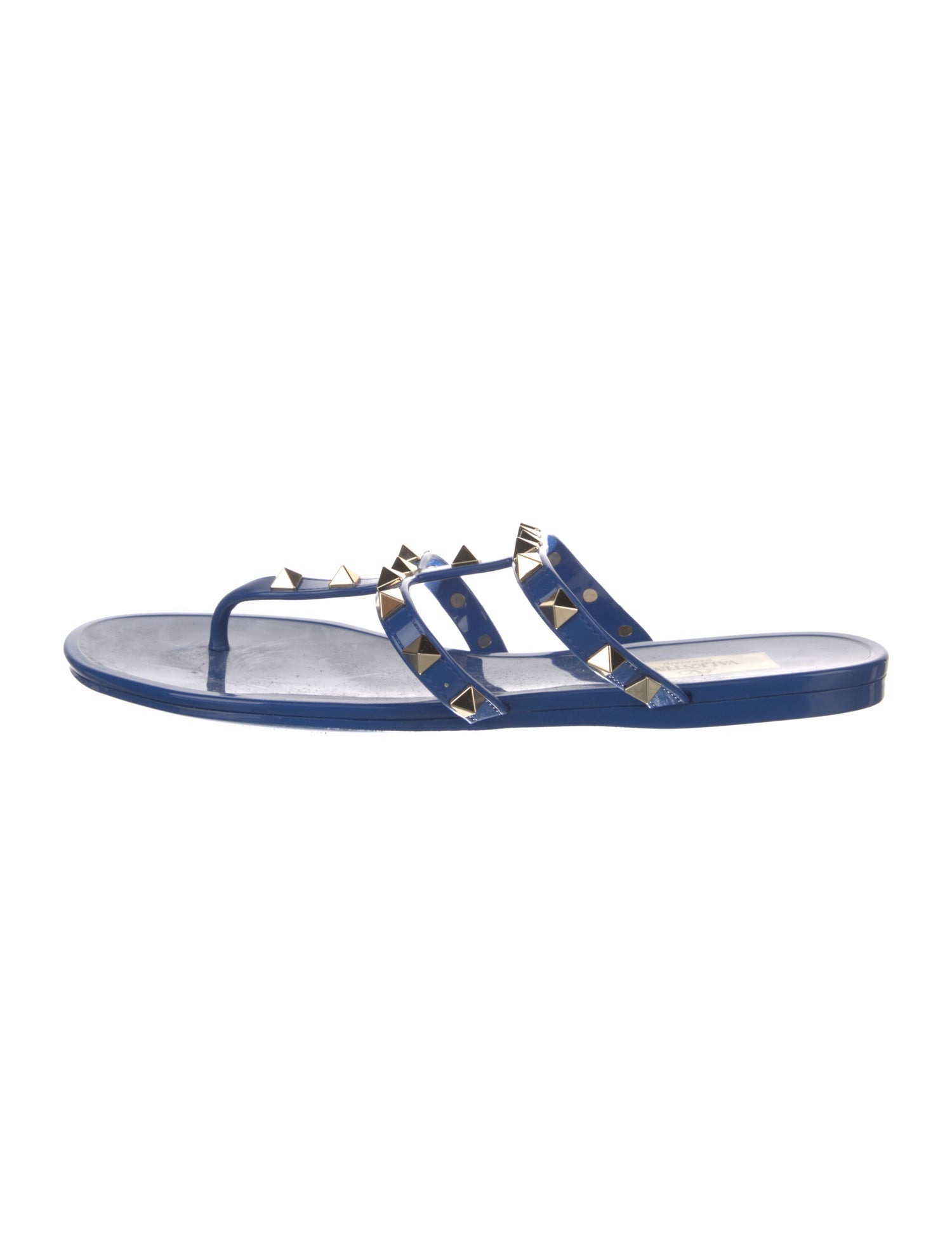 Valentino Rockstud Accents Rubber Slides