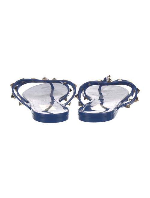 Valentino Rockstud Accents Rubber Slides