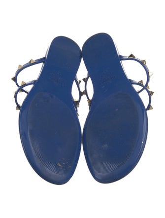 Valentino Rockstud Accents Rubber Slides