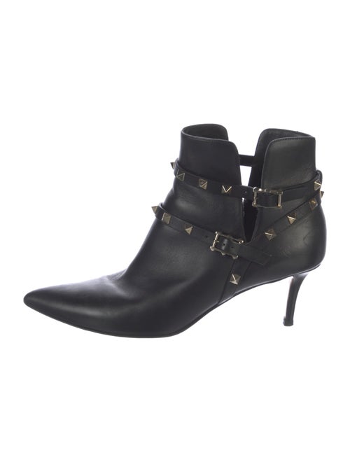 Valentino Rockstud Accents Leather Boots