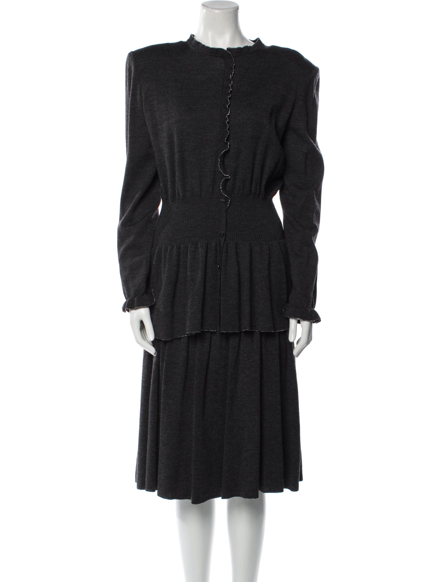 Valentino Vintage Wool Skirt Set