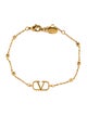 Valentino Crystal VLogo Signature Link Bracelet