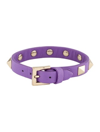 Valentino Leather Rockstud Wrap Bracelet