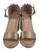 Valentino Rockstud Accents Leather Espadrilles