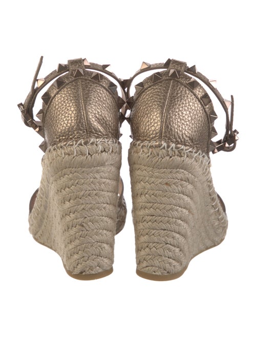 Valentino Rockstud Accents Leather Espadrilles