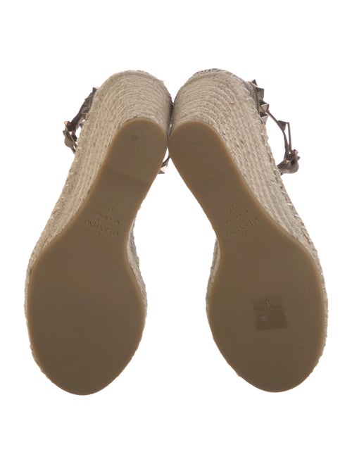 Valentino Rockstud Accents Leather Espadrilles