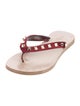Valentino Rockstud Accents Satin Flip Flops