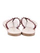 Valentino Rockstud Accents Satin Flip Flops