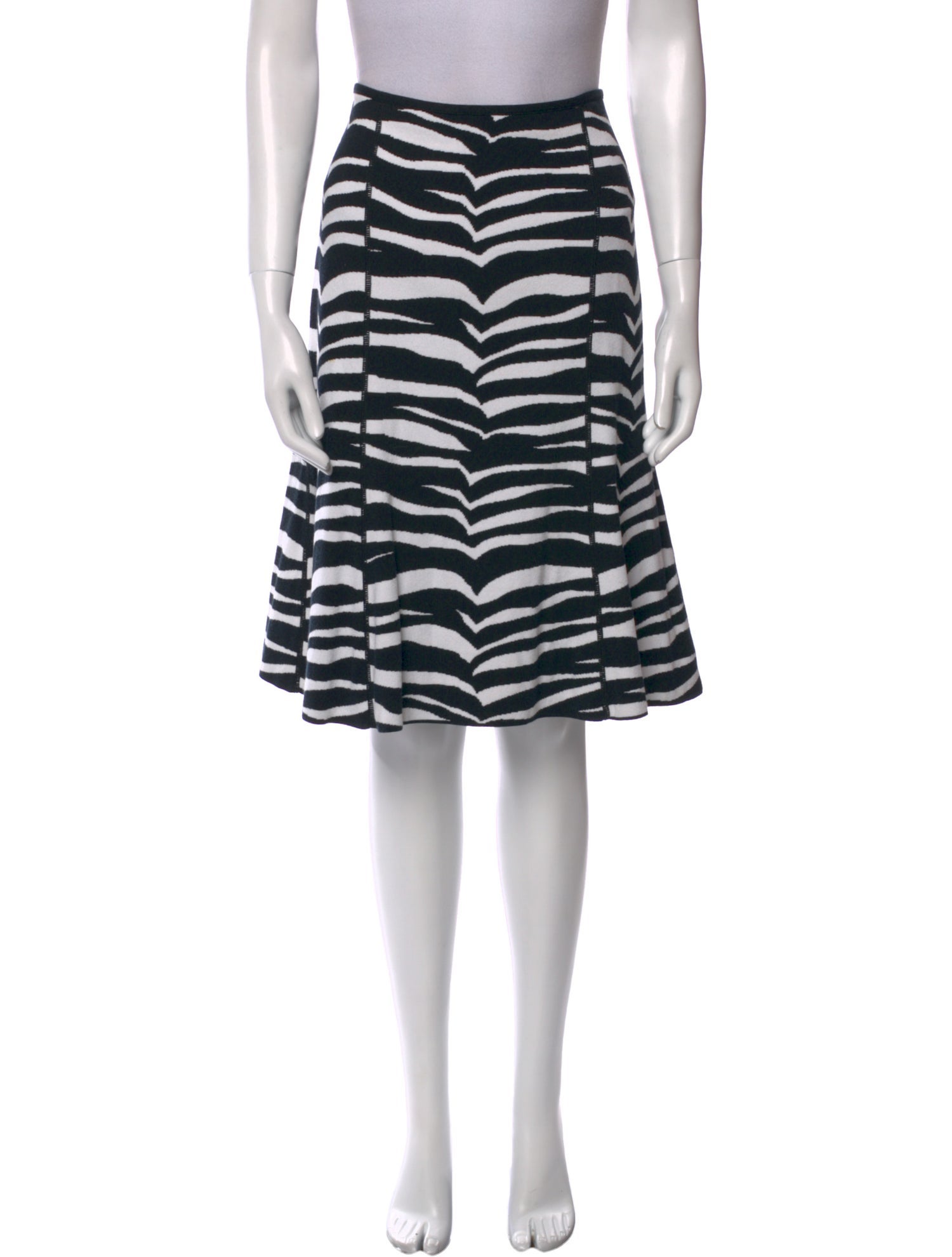 Valentino Striped Knee-Length Skirt