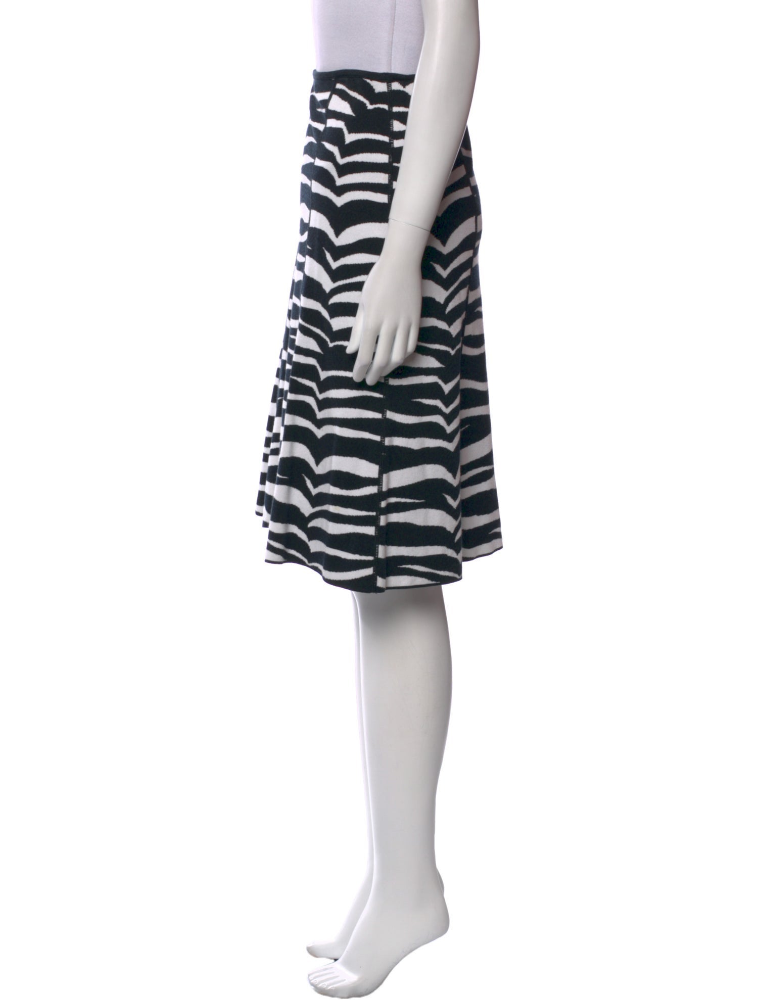 Valentino Striped Knee-Length Skirt