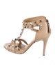 Valentino Rockstud Accents Leather T-Strap Sandals