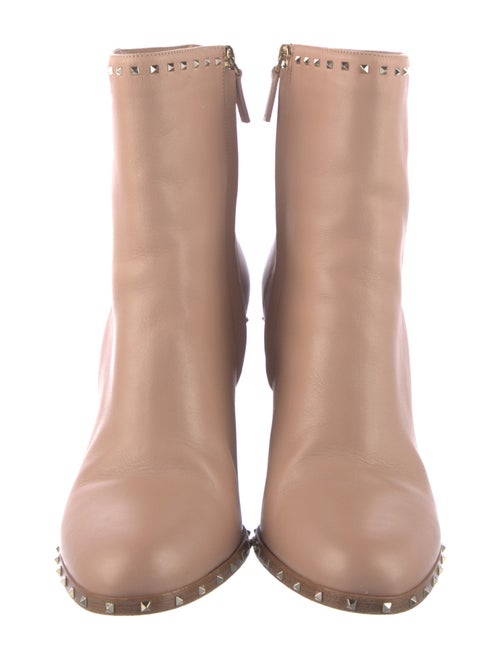 Valentino Rockstud Accents Leather Boots